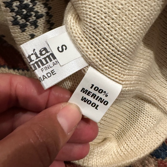 Super long 100% Merino wool stocking hat made in Finland #42 - Picture 7 of 9